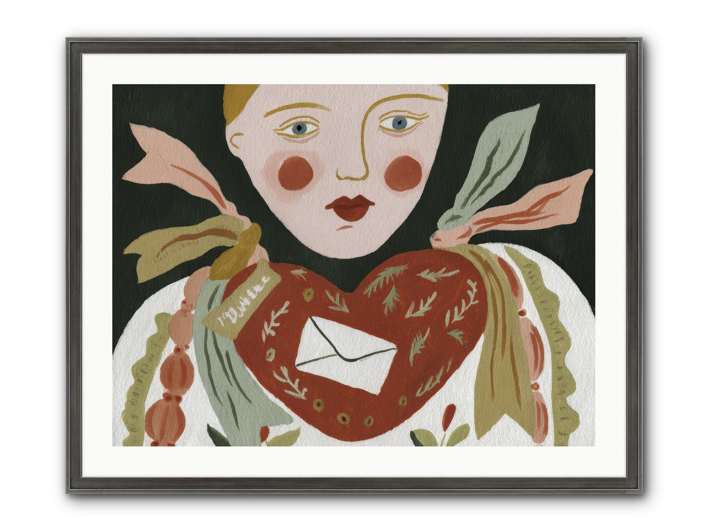 The Sketchbook Of Hearts Framed Print - Slimwoods Black/Silver 32x24