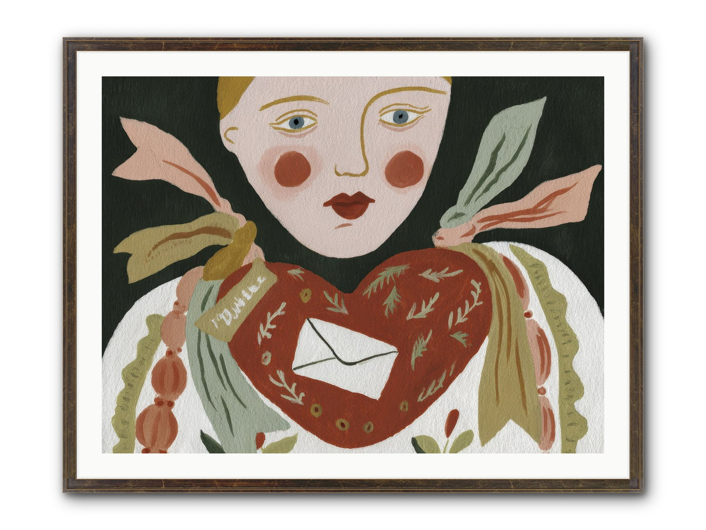 The Sketchbook Of Hearts Framed Print - Slimwoods Black/Gold 40x30