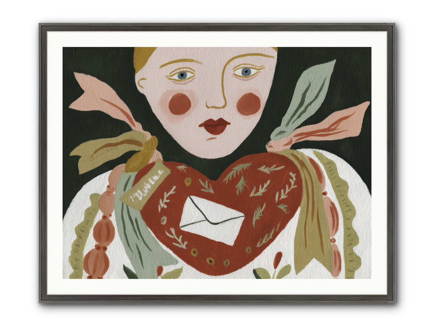 The Sketchbook Of Hearts Framed Print - Slimwoods Black/Silver 40x30