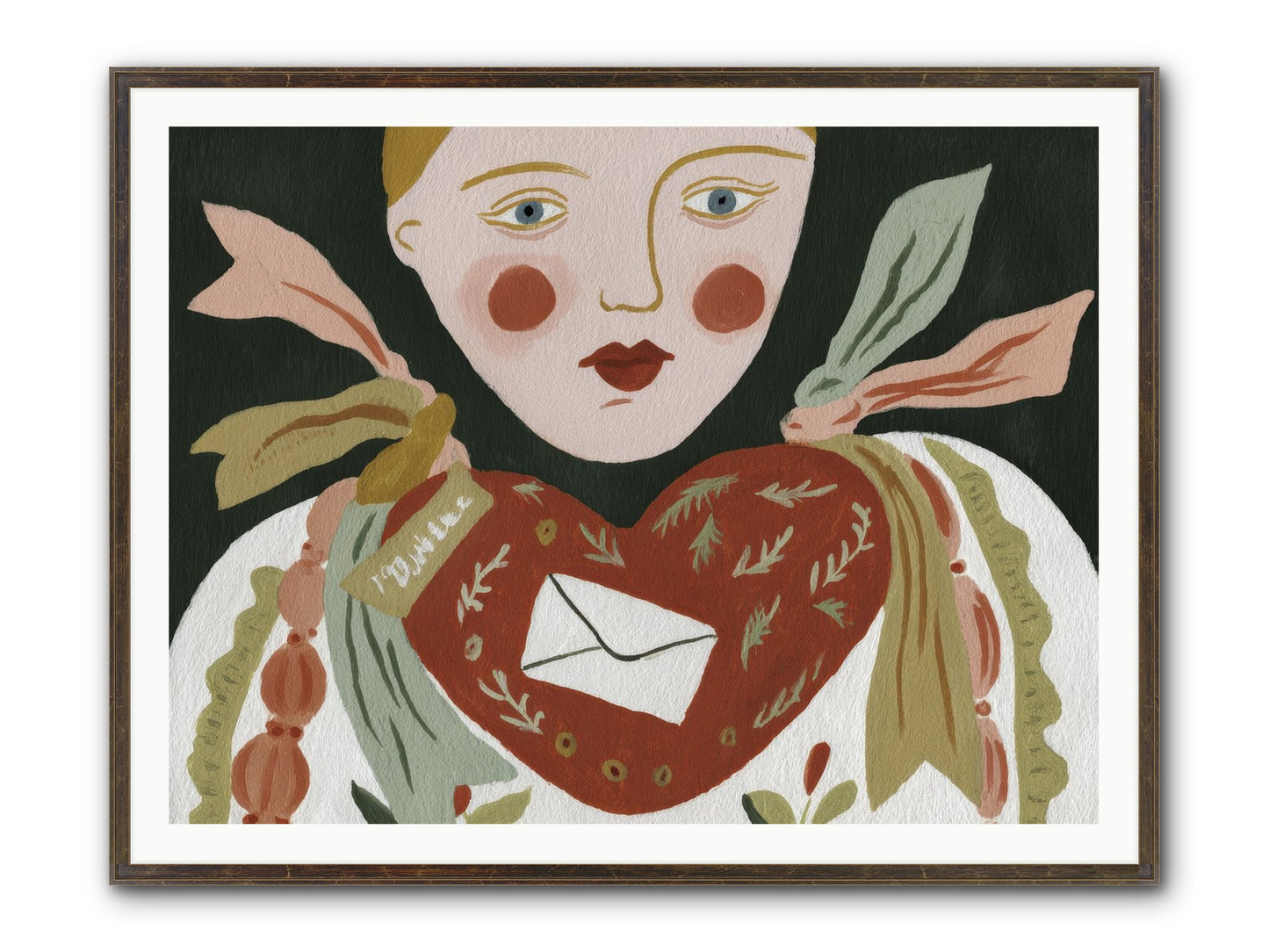 The Sketchbook Of Hearts Framed Print - Slimwoods Black/Gold 48x36