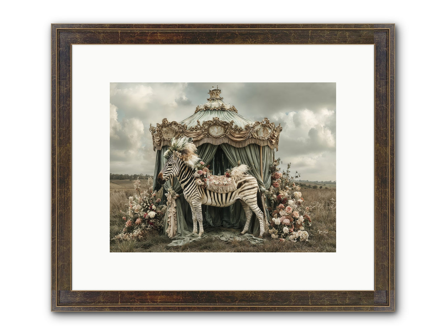 The Sky Wore Clementine Framed Print - Slimwoods Black/Gold 12x9
