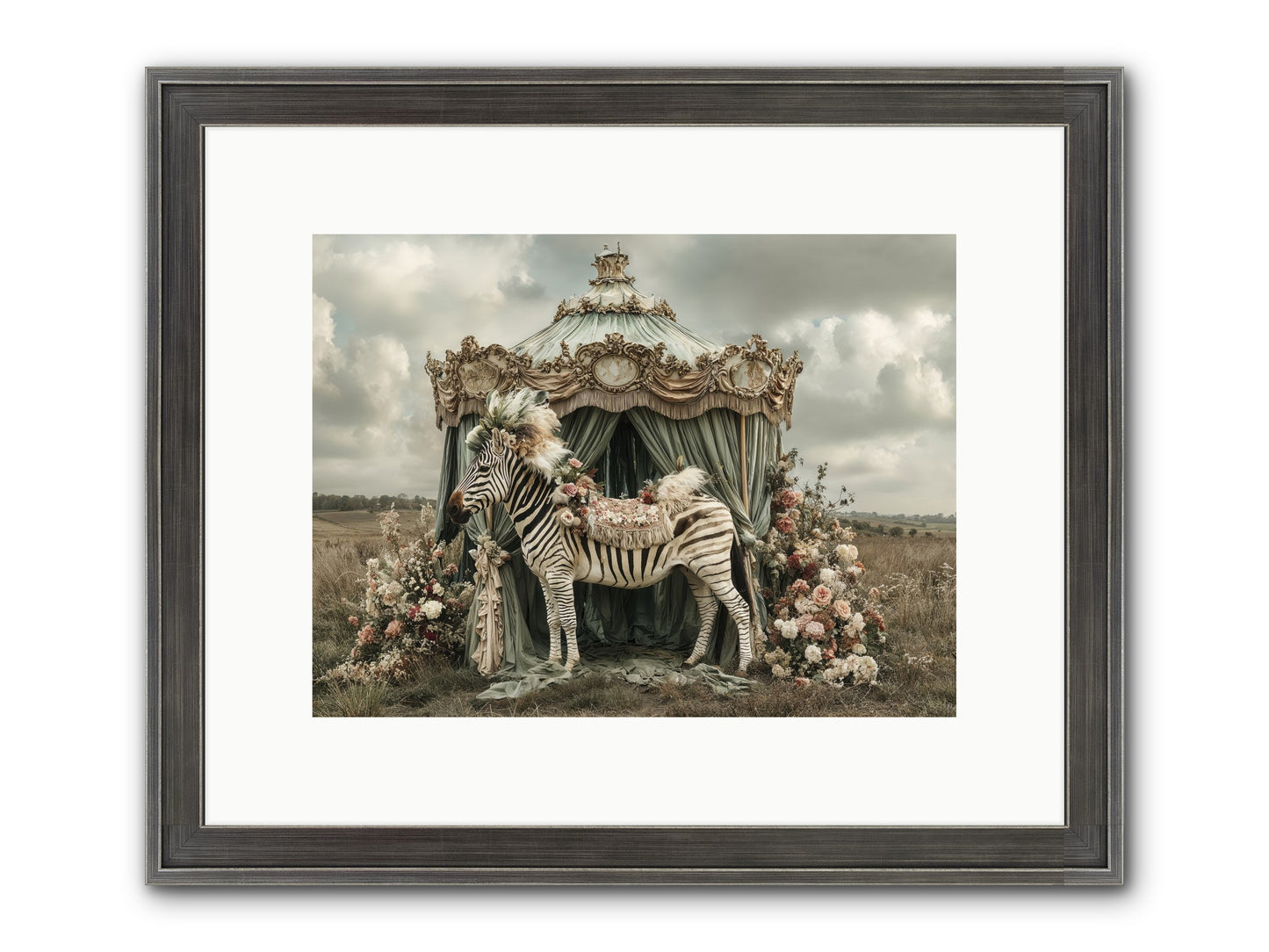 The Sky Wore Clementine Framed Print - Slimwoods Black/Silver 12x9