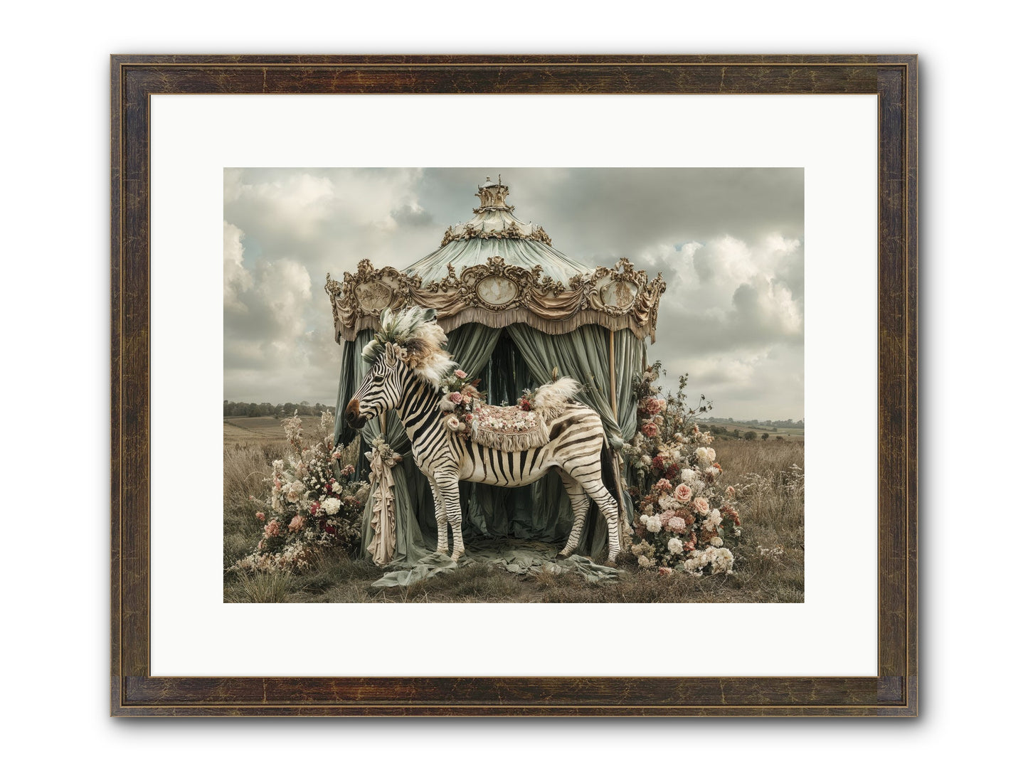 The Sky Wore Clementine Framed Print - Slimwoods Black/Gold 16x12