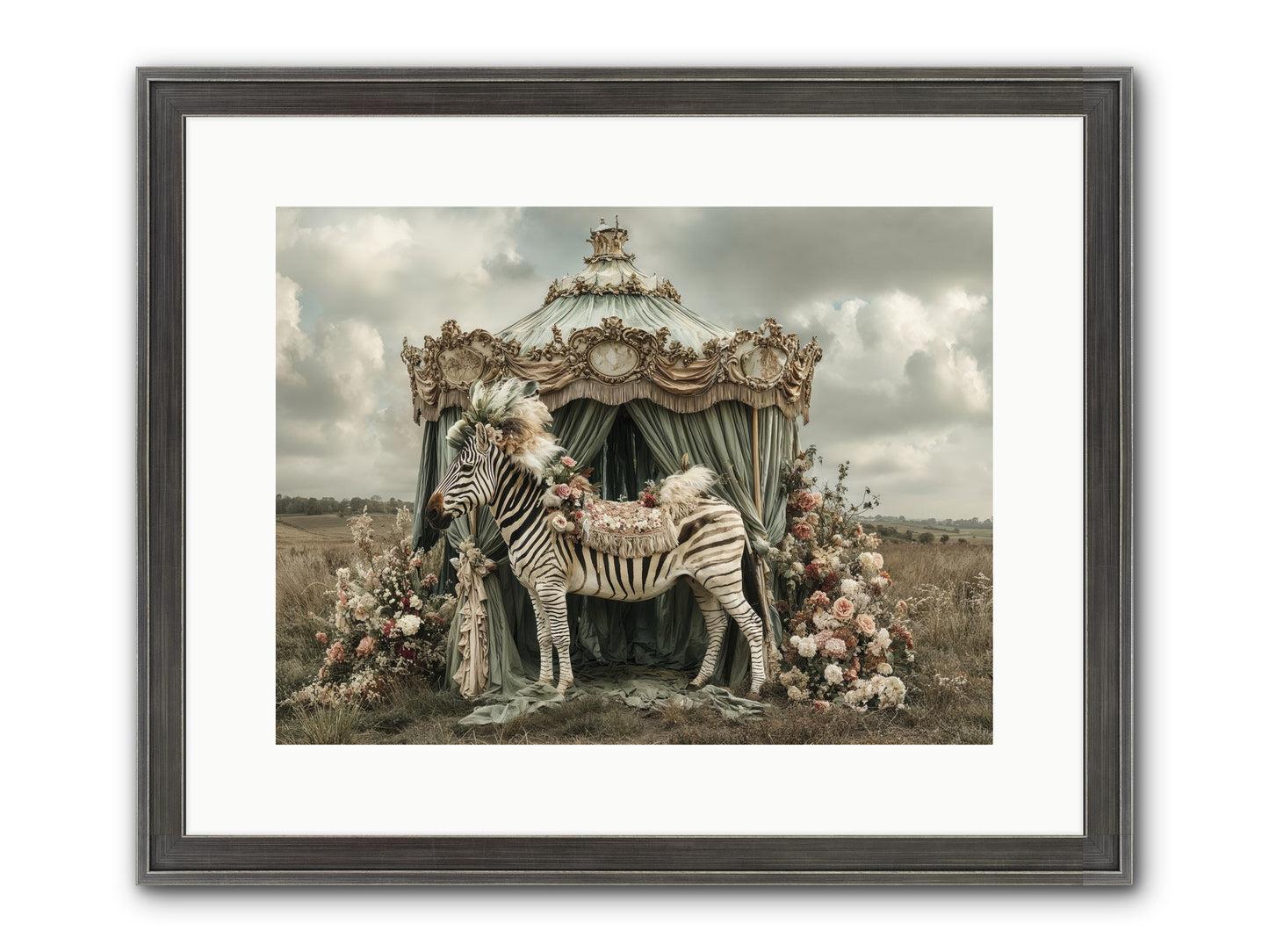 The Sky Wore Clementine Framed Print - Slimwoods Black/Silver 16x12