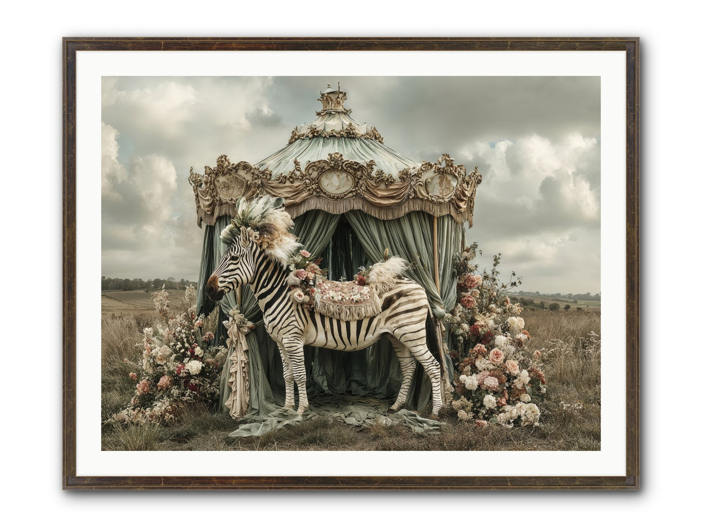 The Sky Wore Clementine Framed Print - Slimwoods Black/Gold 40x30