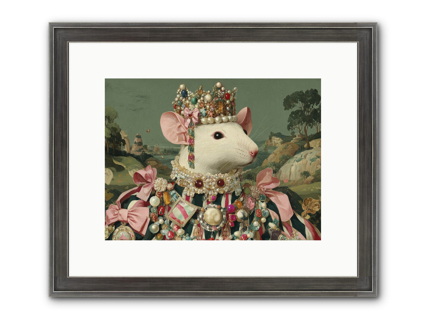 The Smitten Society Framed Print - Slimwoods Black/Silver 12x9