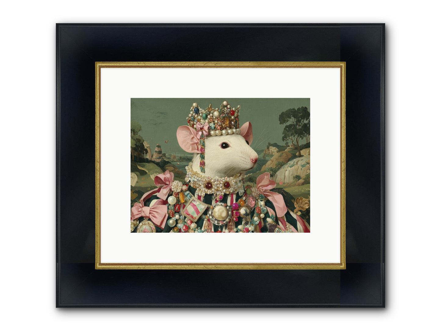 The Smitten Society Framed Print - Wide Black w/Gold 12x9