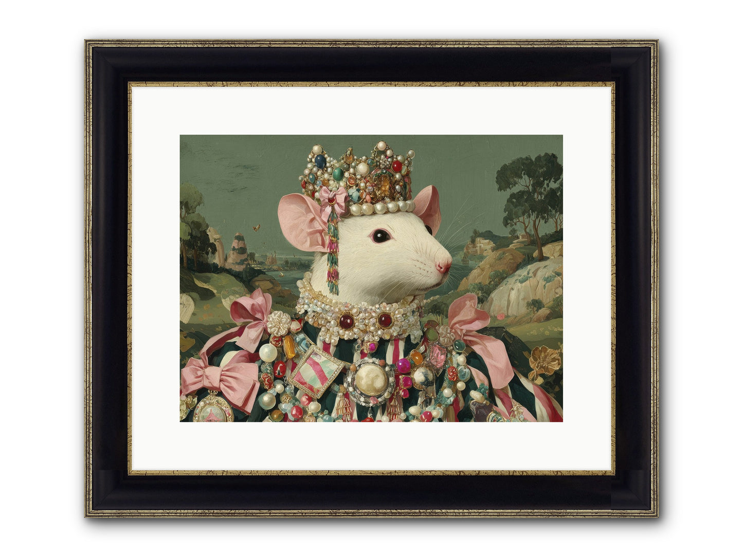 The Smitten Society Framed Print - Black & Gold 16x12