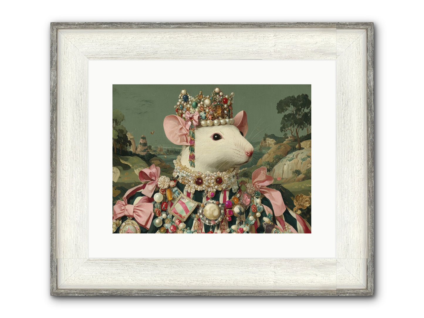 The Smitten Society Framed Print - Driftwood White 16x12