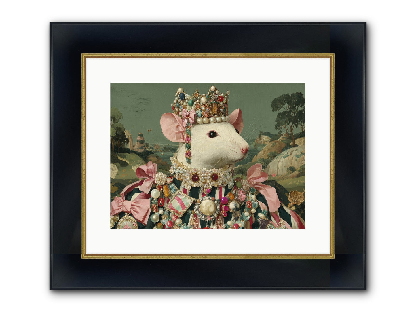 The Smitten Society Framed Print - Wide Black w/Gold 16x12
