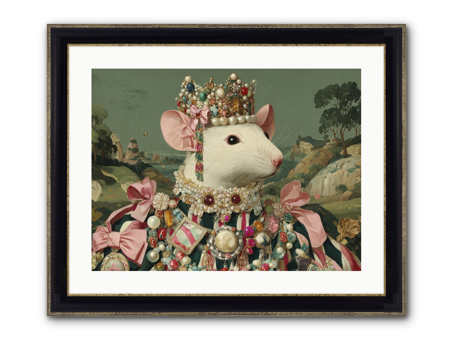 The Smitten Society Framed Print - Black & Gold 24x18