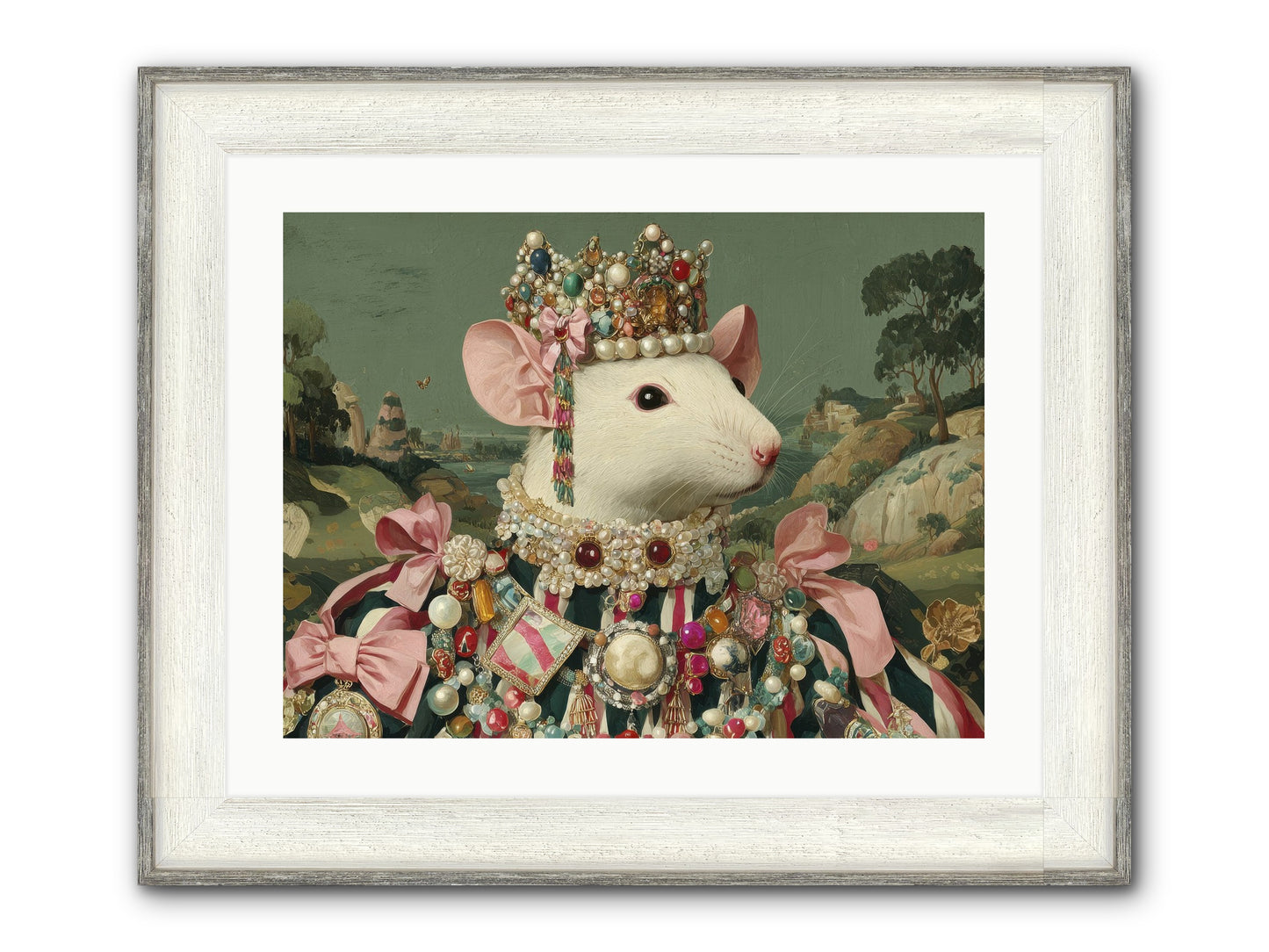 The Smitten Society Framed Print - Driftwood White 24x18