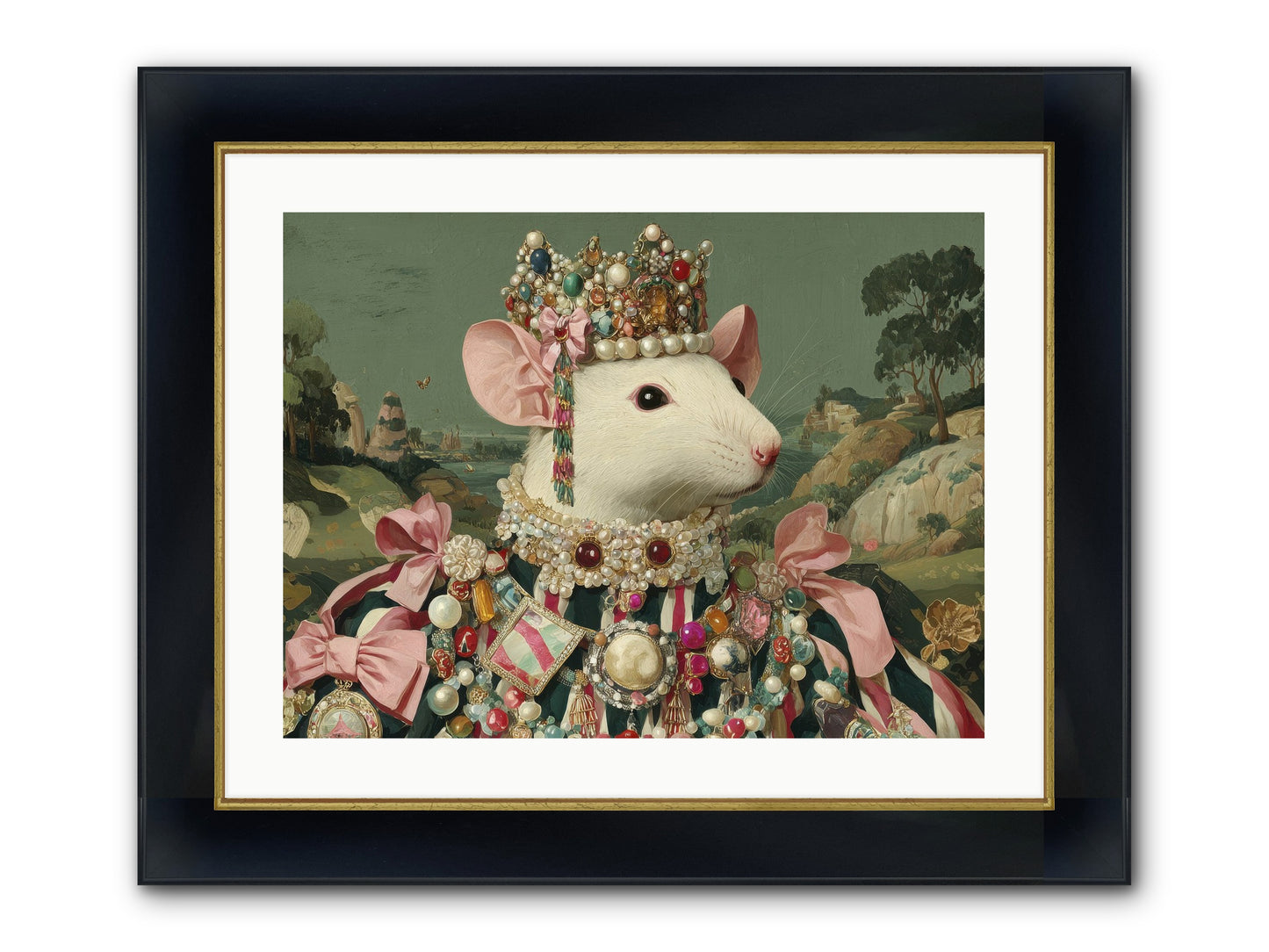 The Smitten Society Framed Print - Wide Black w/Gold 24x18