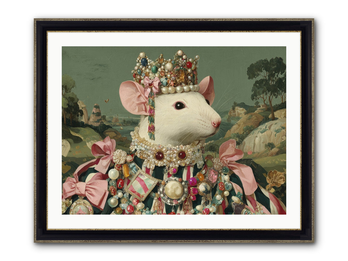 The Smitten Society Framed Print - Black & Gold 32x24