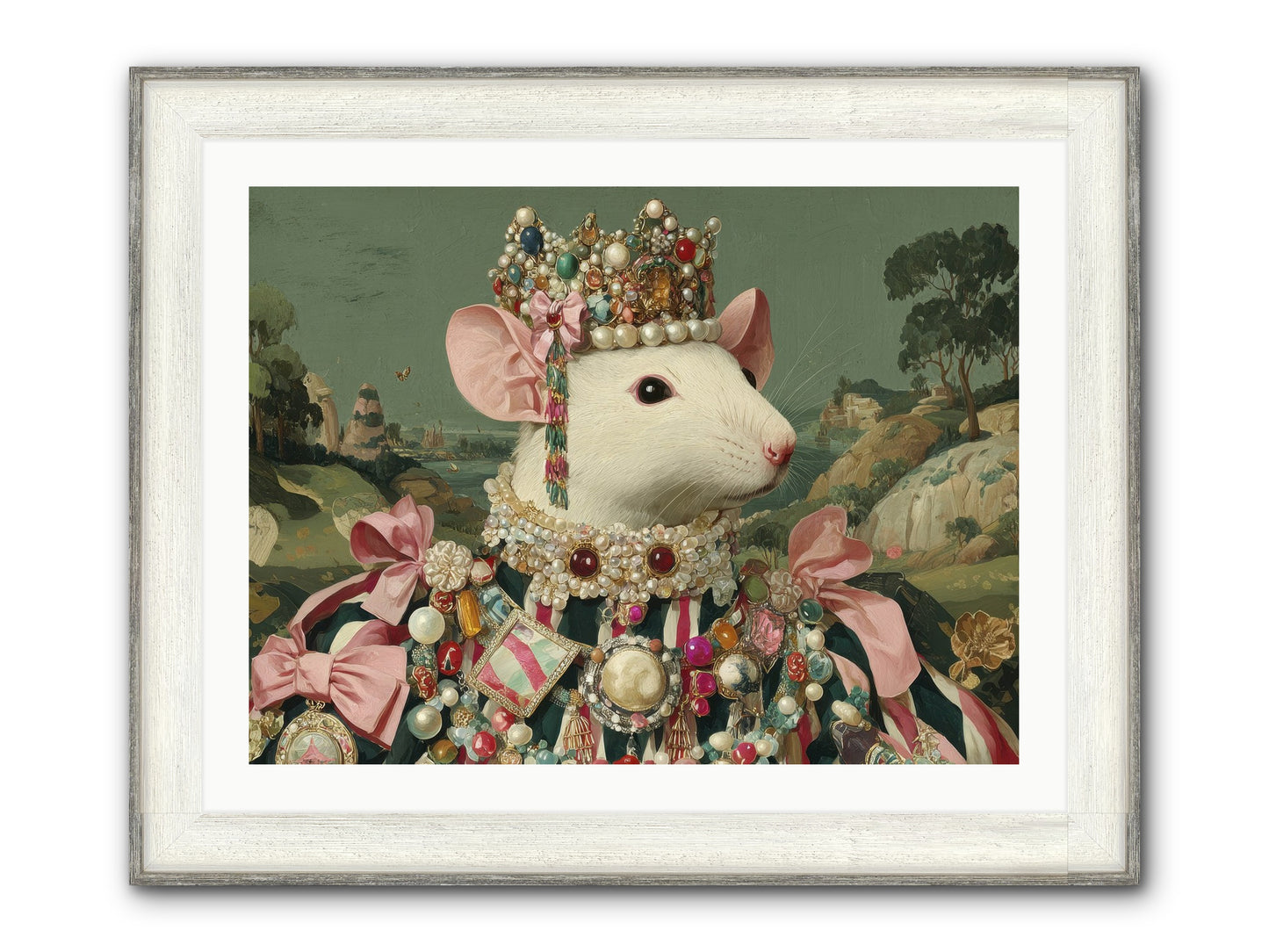 The Smitten Society Framed Print - Driftwood White 32x24