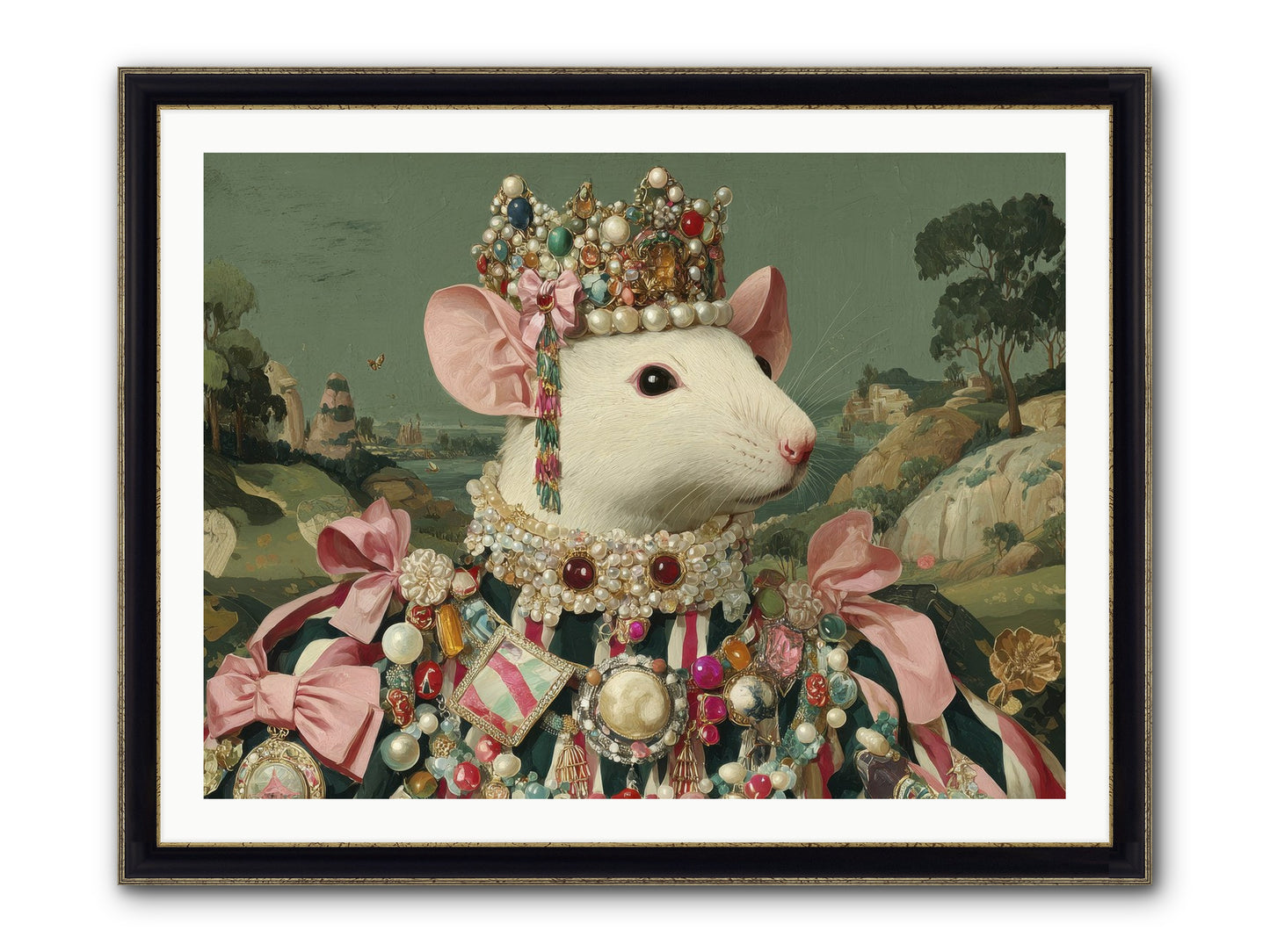 The Smitten Society Framed Print - Black & Gold 40x30