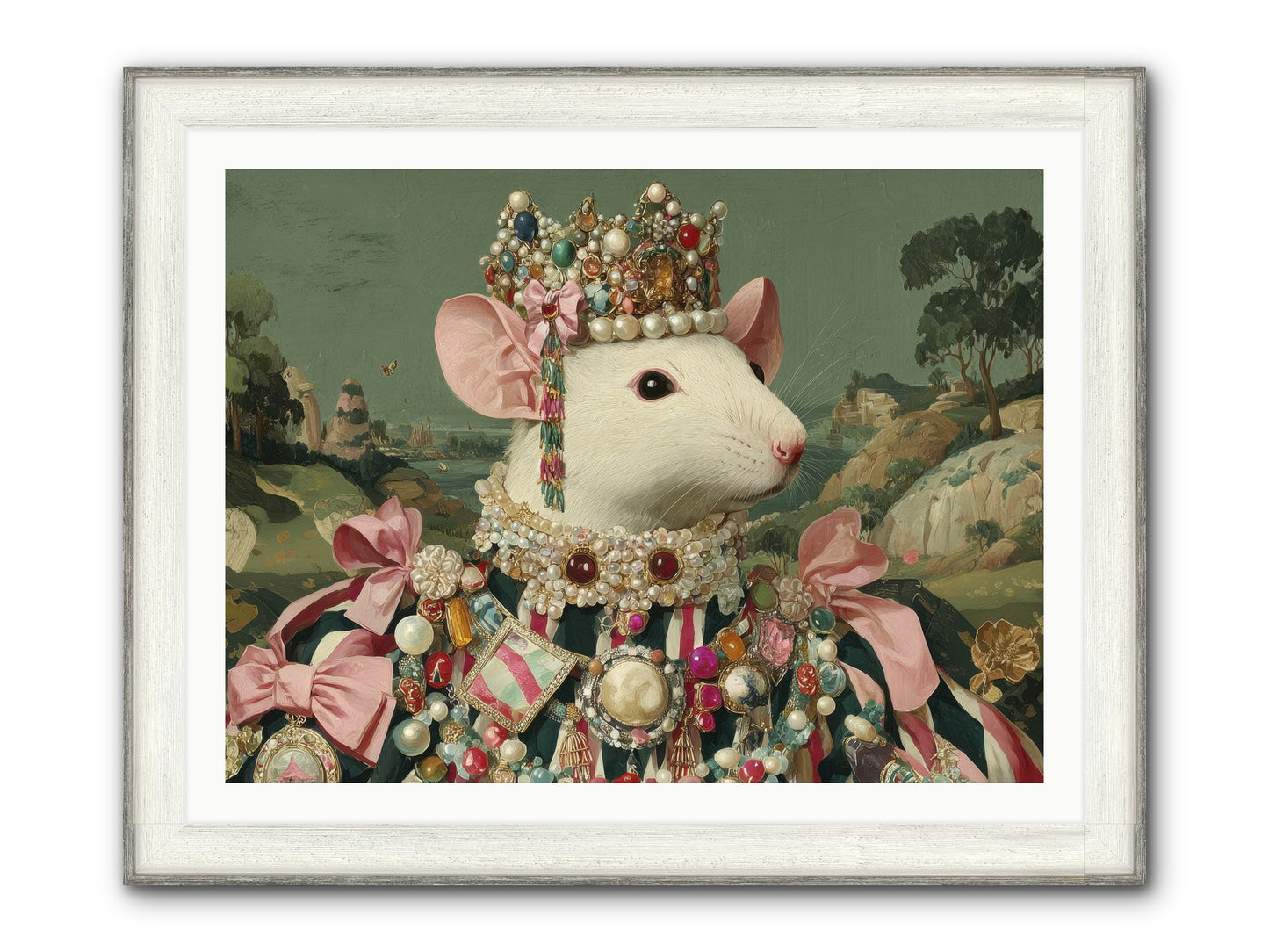 The Smitten Society Framed Print - Driftwood White 40x30