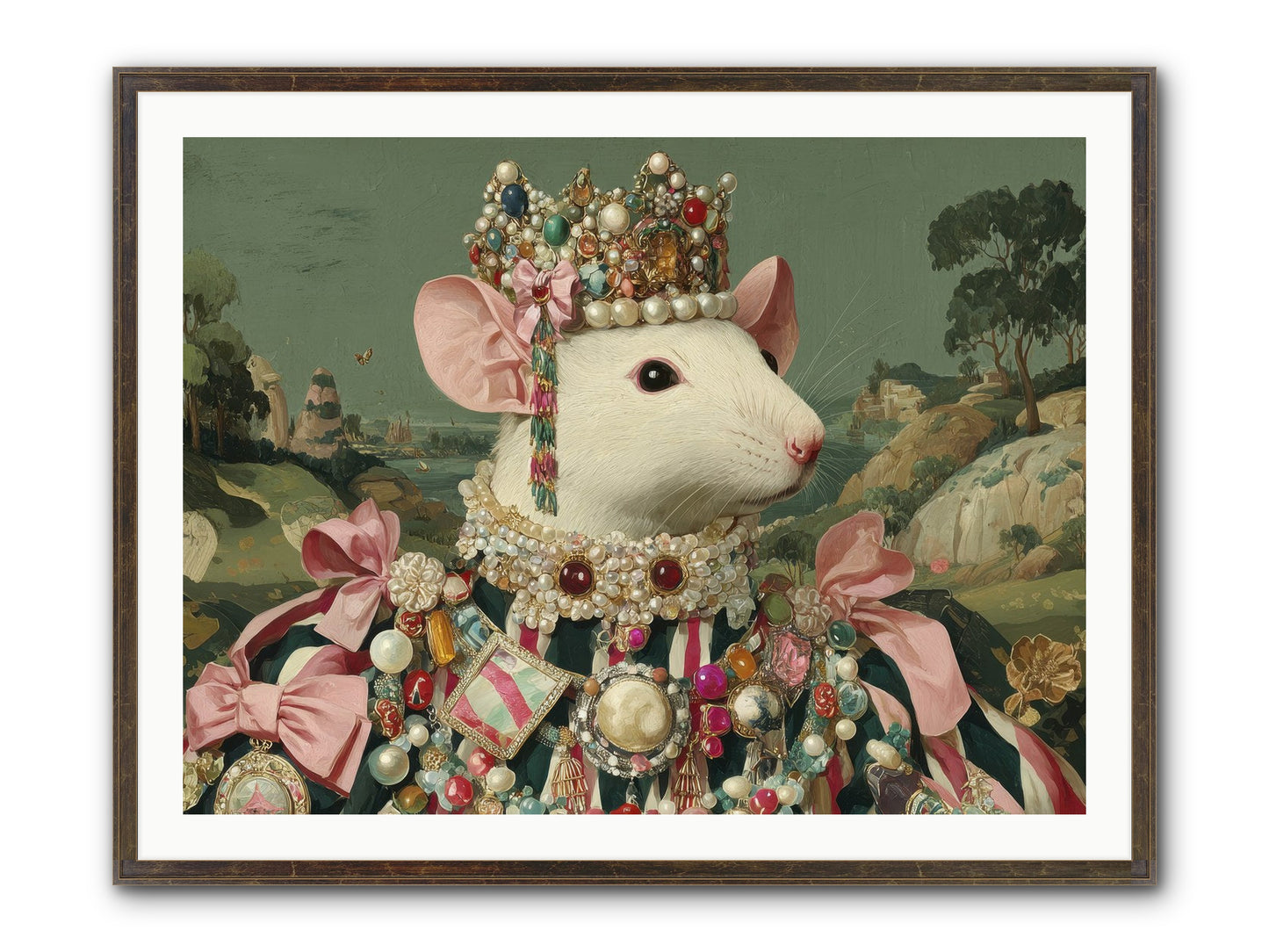 The Smitten Society Framed Print - Slimwoods Black/Gold 40x30