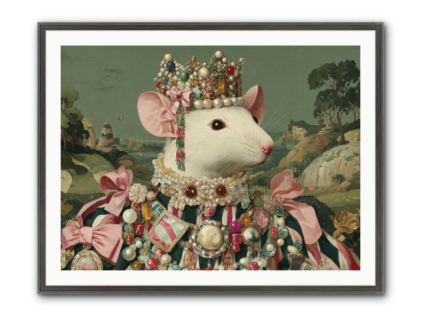 The Smitten Society Framed Print - Slimwoods Black/Silver 40x30