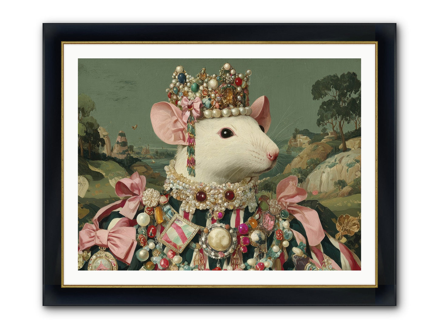The Smitten Society Framed Print - Wide Black w/Gold 40x30