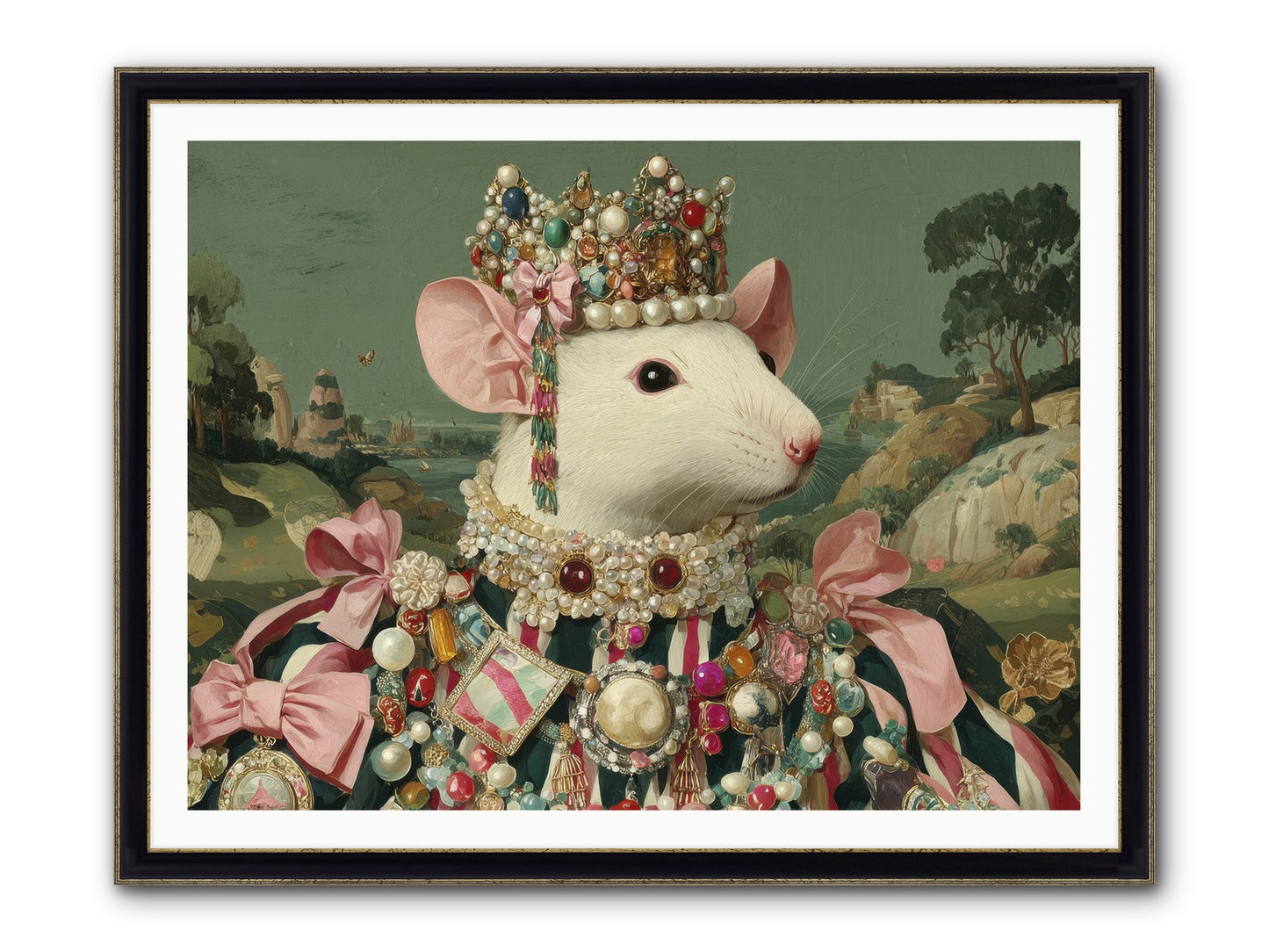 The Smitten Society Framed Print - Black & Gold 48x36