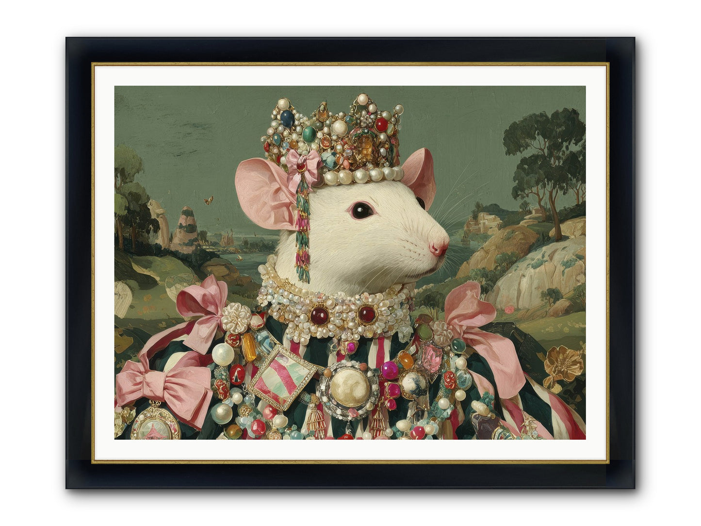 The Smitten Society Framed Print - Wide Black w/Gold 48x36