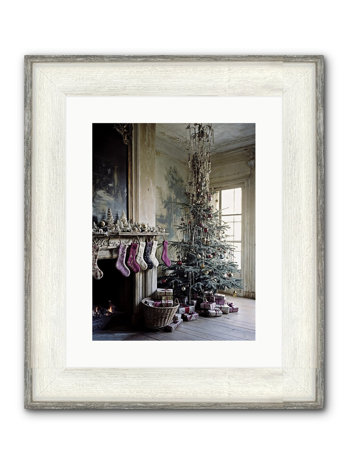 The Soliloquy Of Snow Framed Print - Driftwood White 12x16