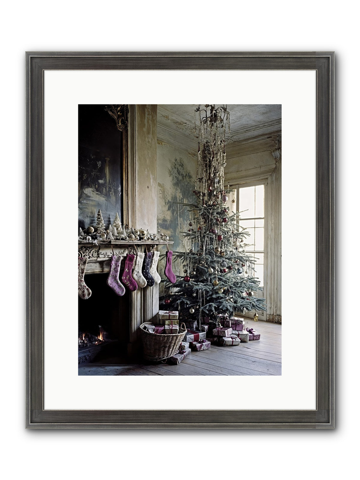 The Soliloquy Of Snow Framed Print - Slimwoods Black/Silver 12x16