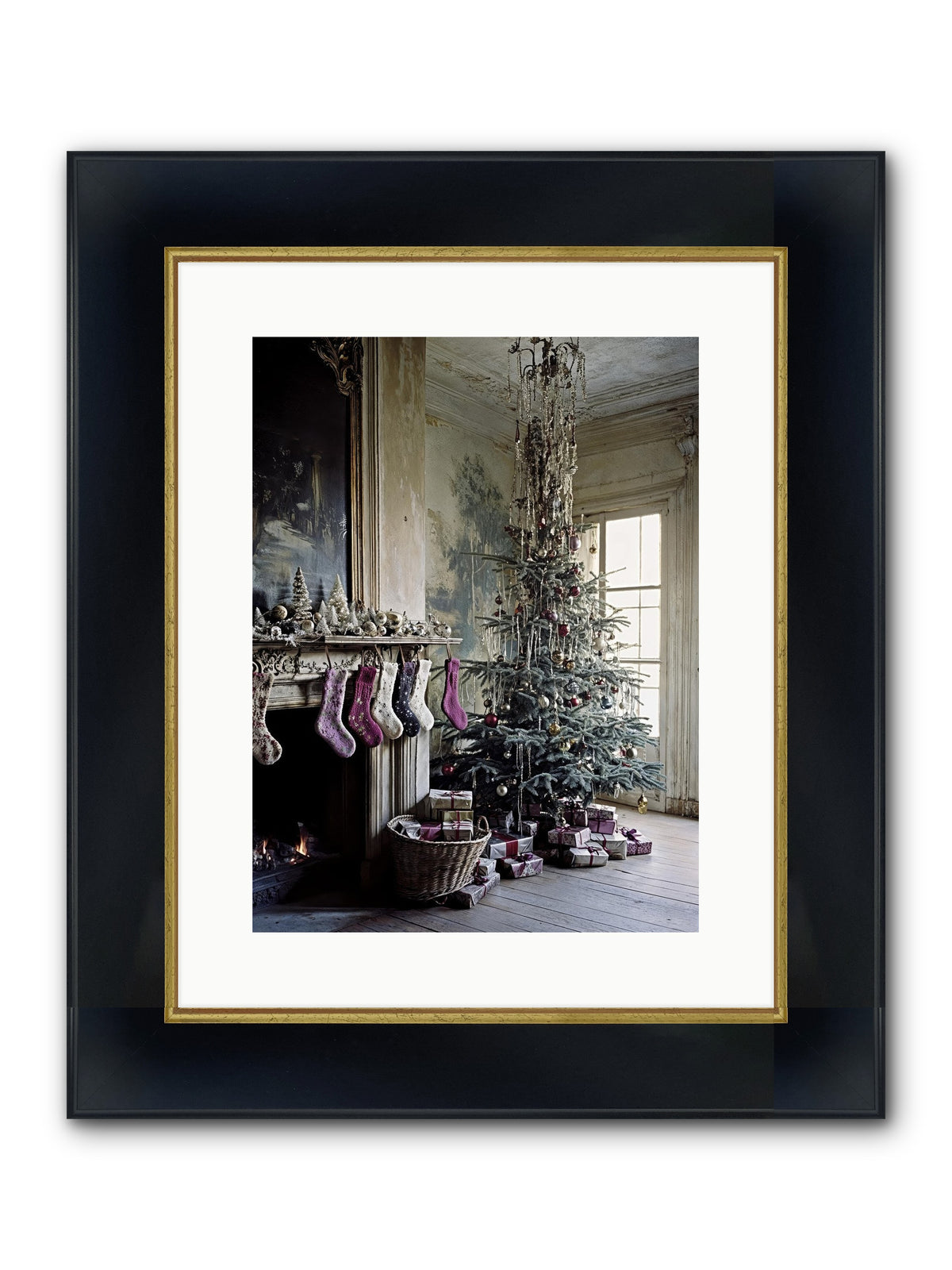 The Soliloquy Of Snow Framed Print - Wide Black w/Gold 12x16