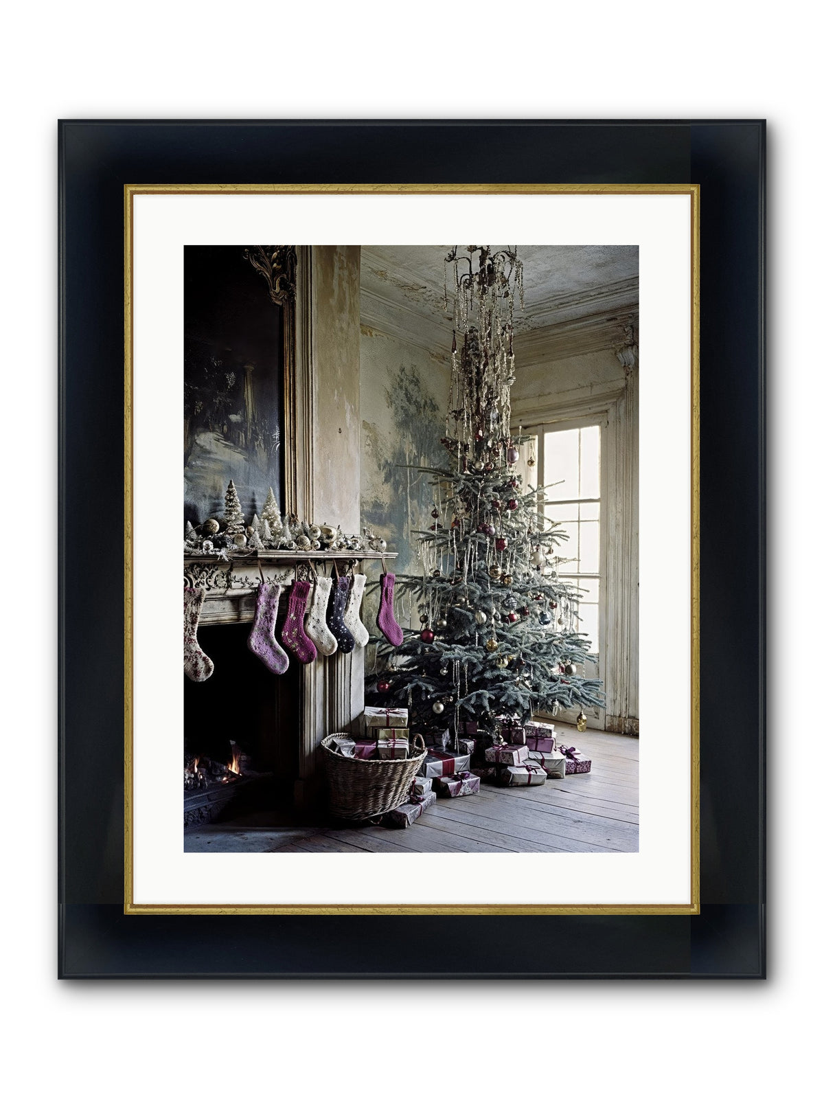 The Soliloquy Of Snow Framed Print - Wide Black w/Gold 18x24