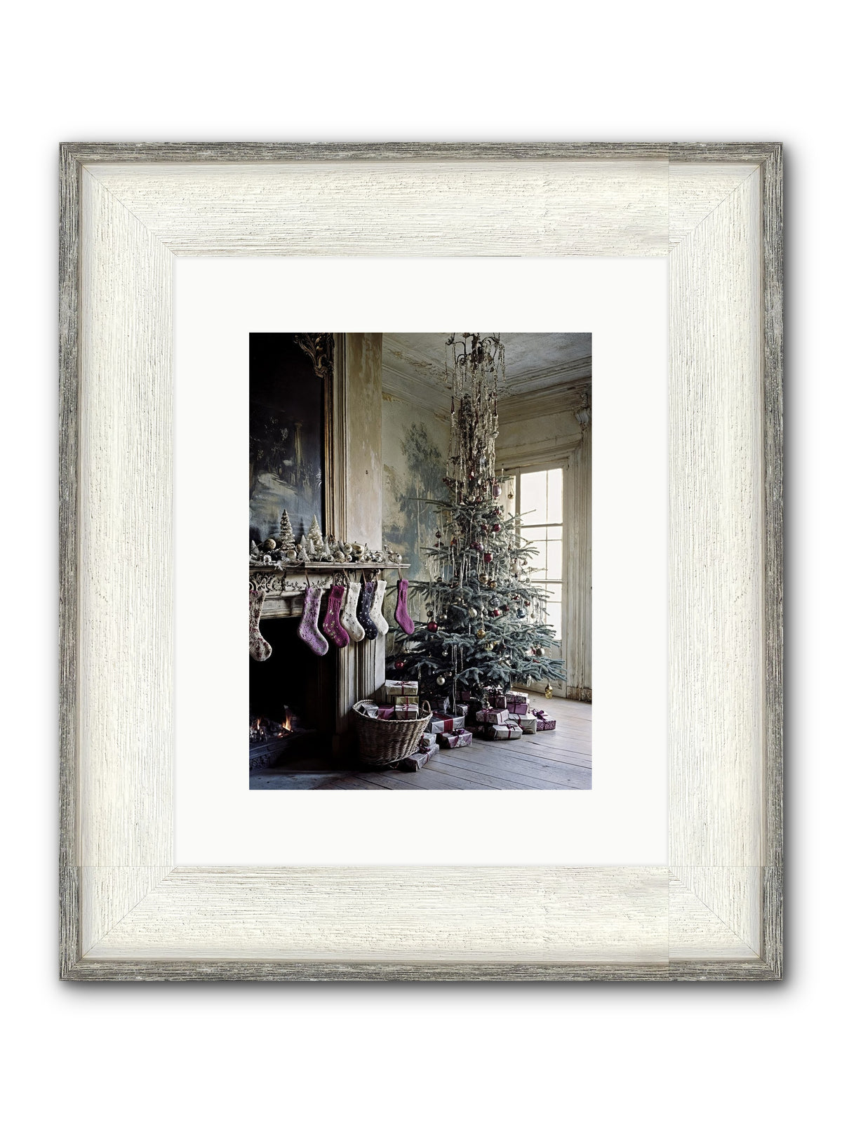 The Soliloquy Of Snow Framed Print - Driftwood White 9x12