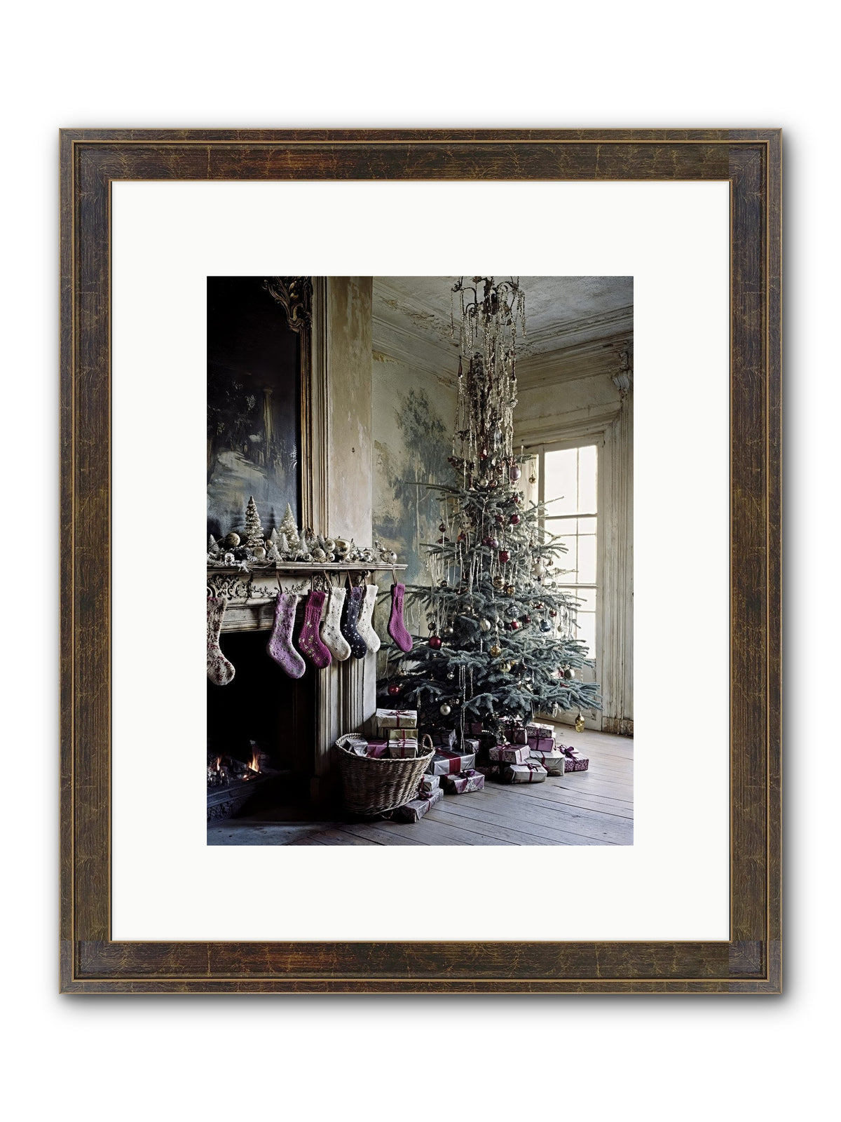 The Soliloquy Of Snow Framed Print - Slimwoods Black/Gold 9x12