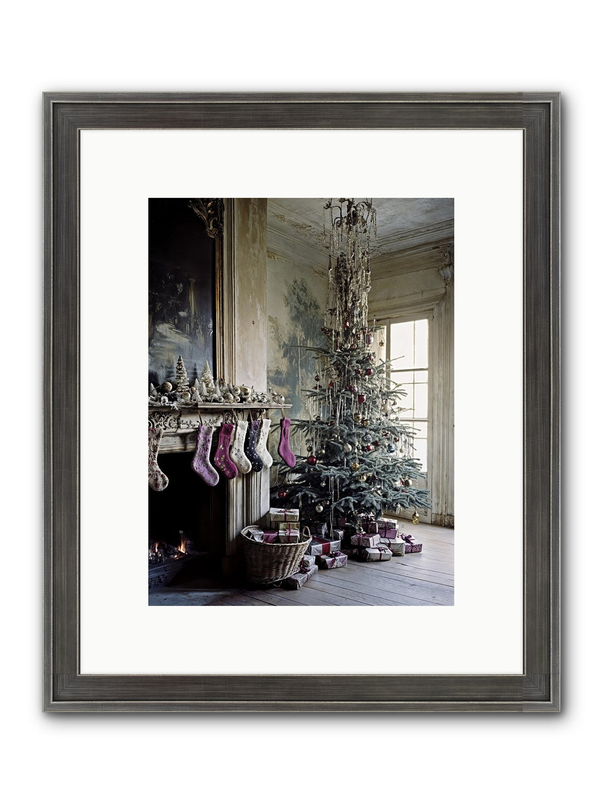 The Soliloquy Of Snow Framed Print - Slimwoods Black/Silver 9x12
