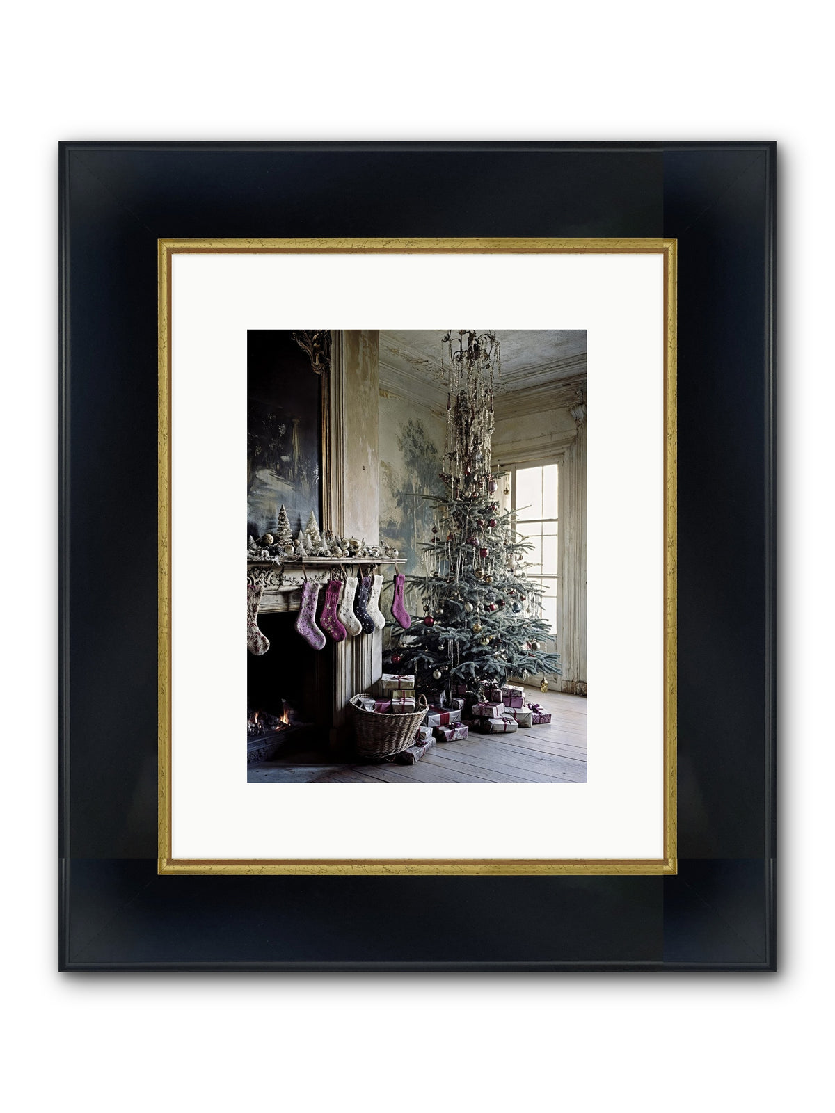 The Soliloquy Of Snow Framed Print - Wide Black w/Gold 9x12