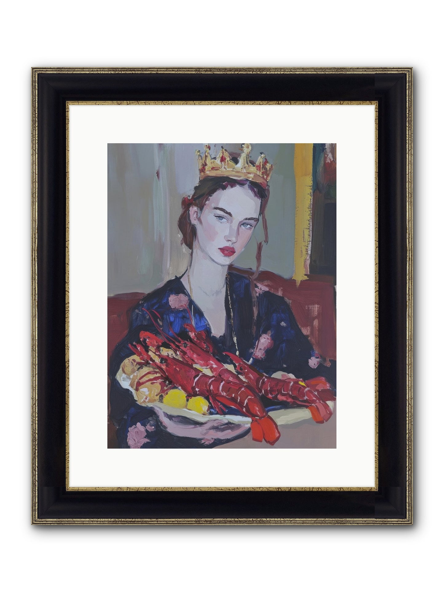 The Sovereign Supper Framed Print - Black & Gold 12x16