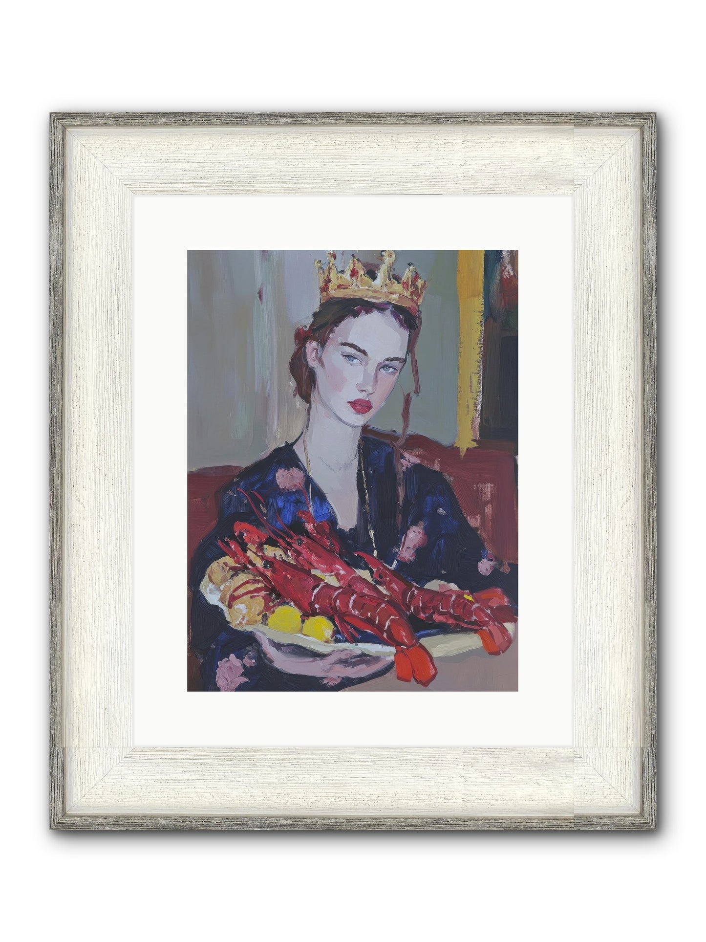 The Sovereign Supper Framed Print - Driftwood White 12x16