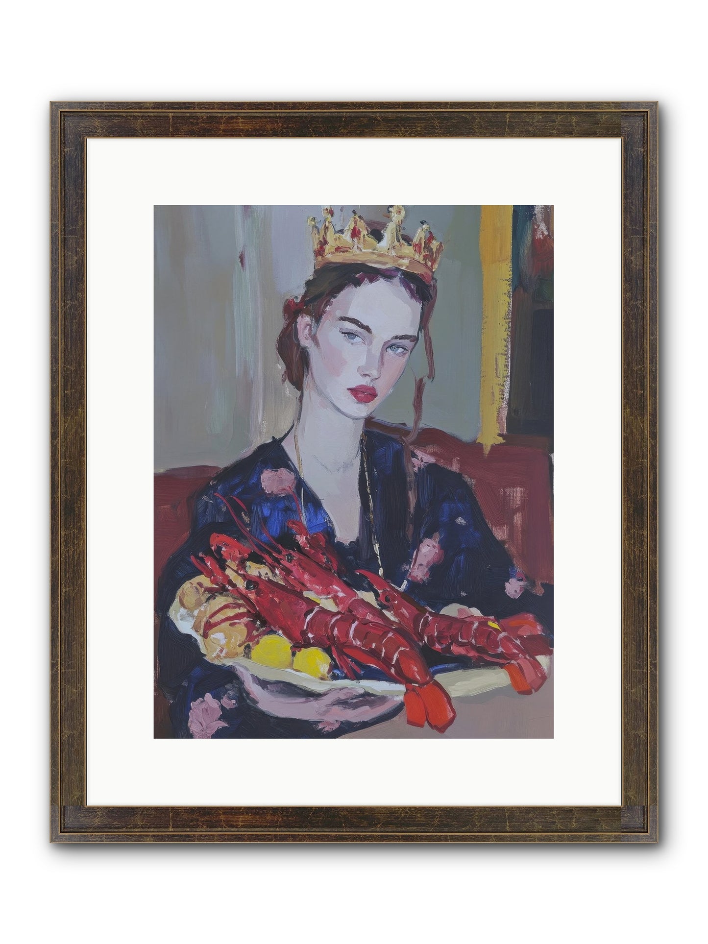 The Sovereign Supper Framed Print - Slimwoods Black/Gold 12x16