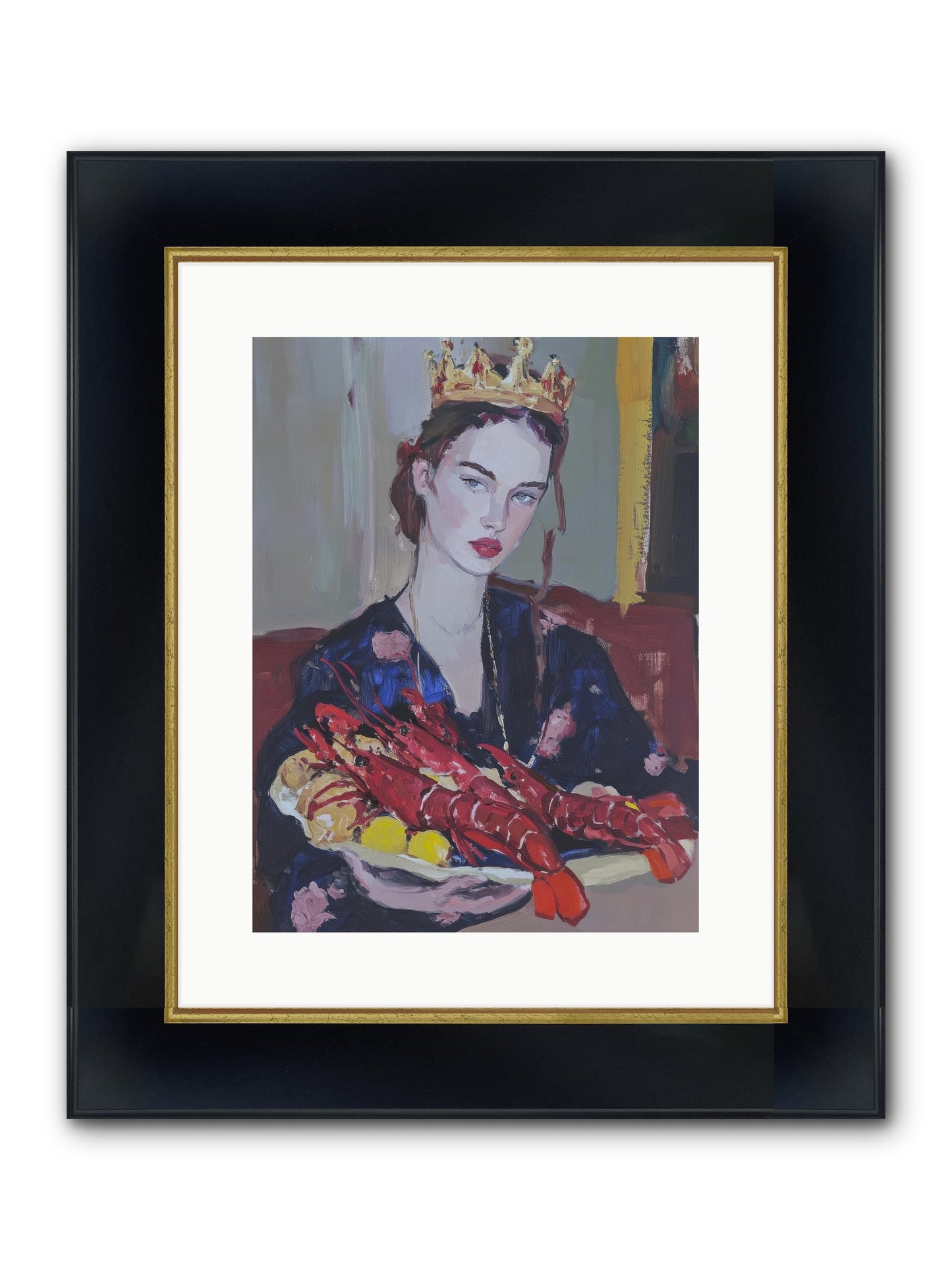 The Sovereign Supper Framed Print - Wide Black w/Gold 12x16