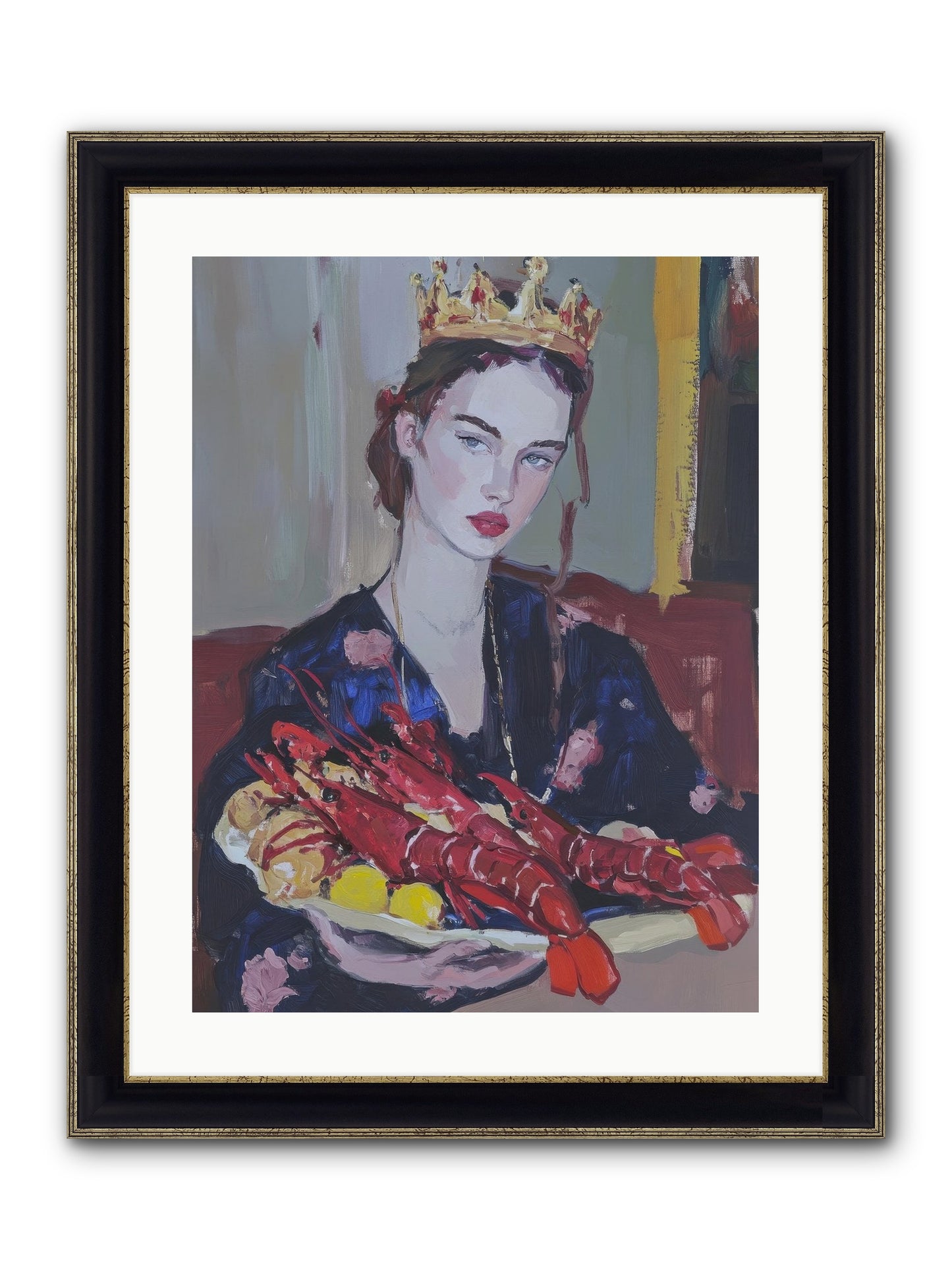 The Sovereign Supper Framed Print - Black & Gold 18x24