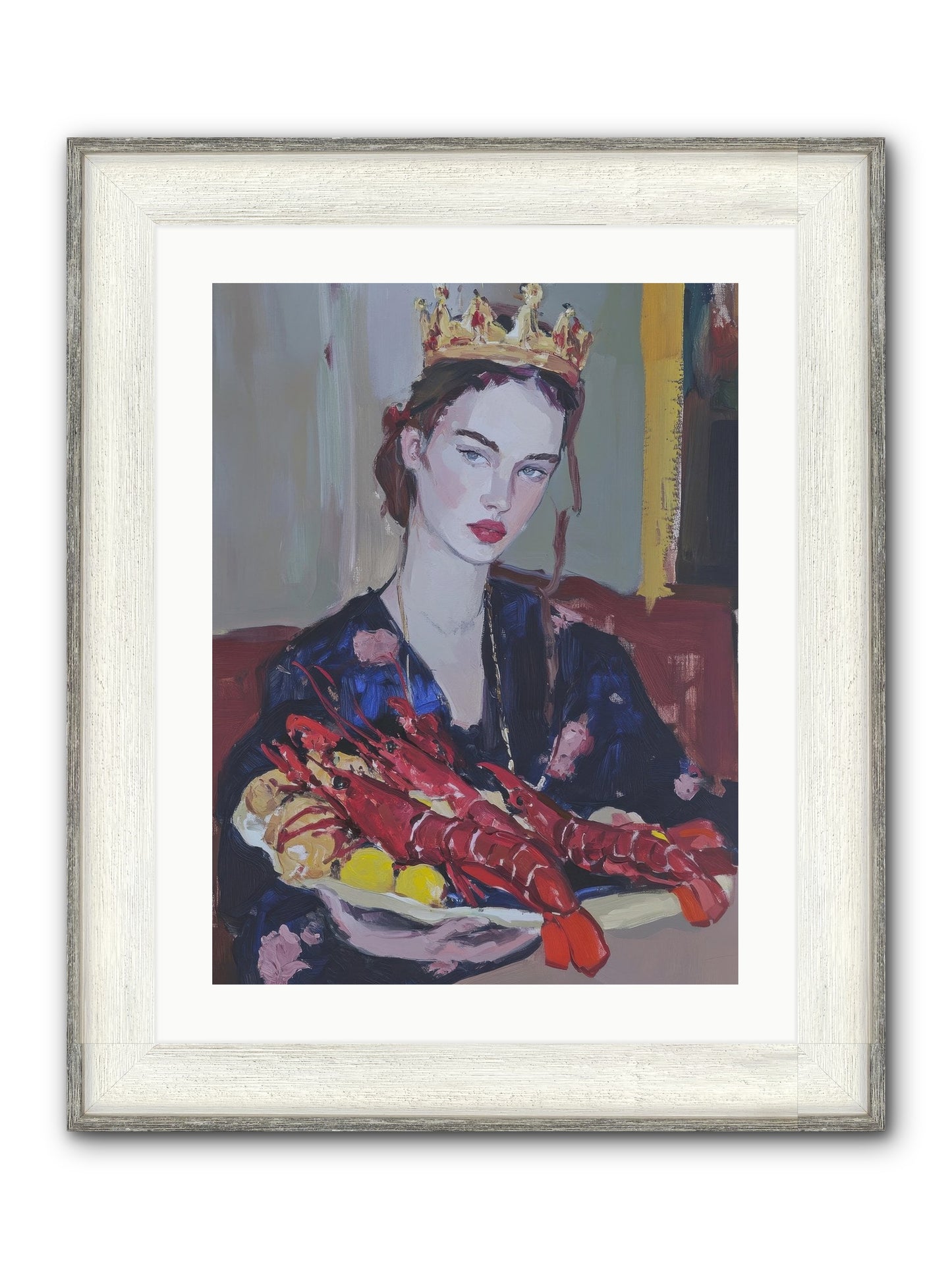 The Sovereign Supper Framed Print - Driftwood White 18x24