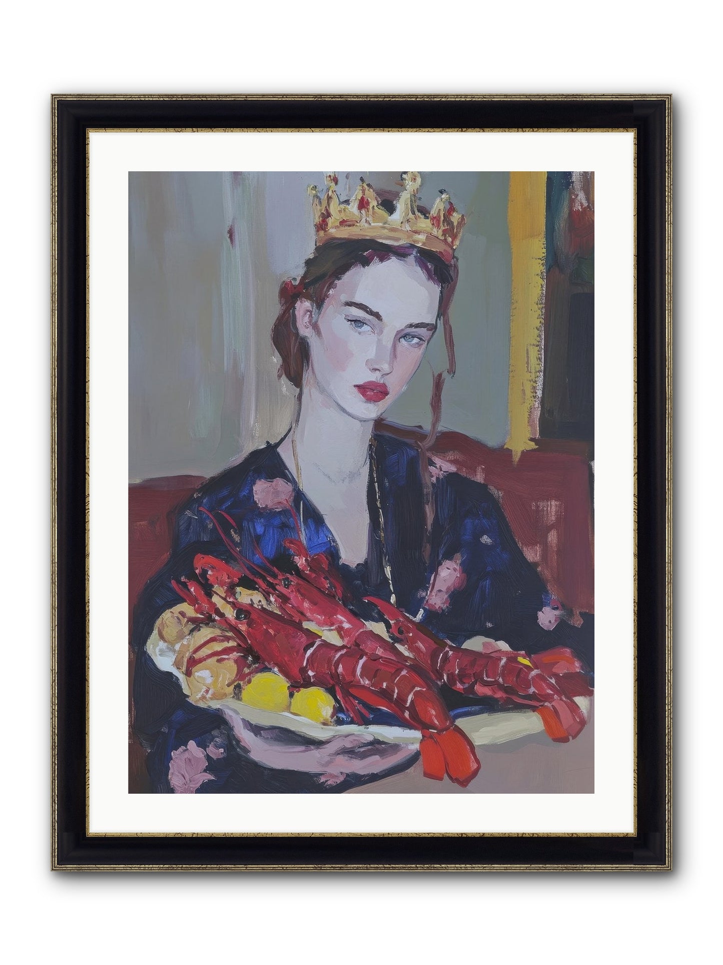 The Sovereign Supper Framed Print - Black & Gold 24x32