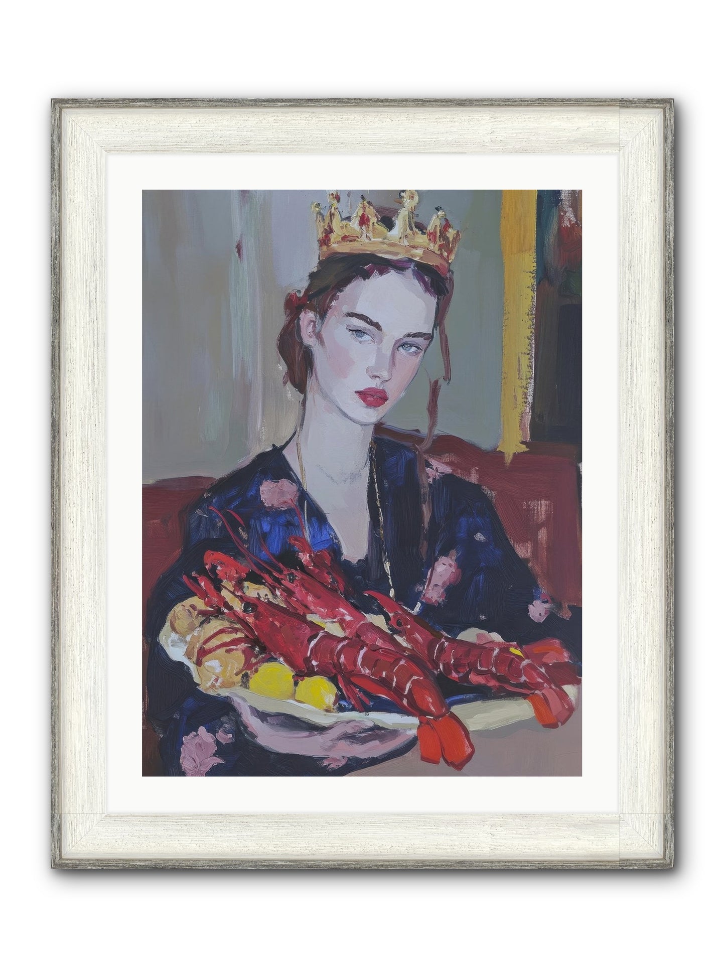 The Sovereign Supper Framed Print - Driftwood White 24x32