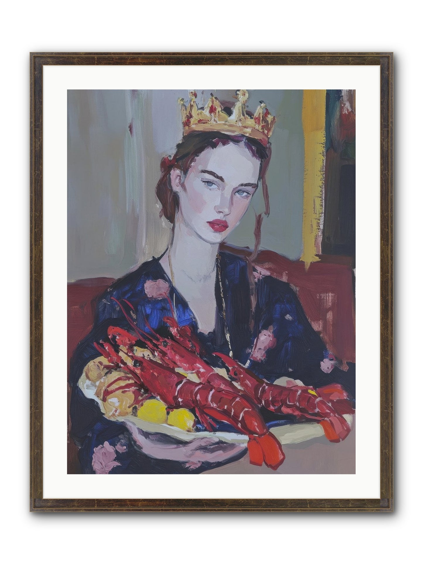 The Sovereign Supper Framed Print - Slimwoods Black/Gold 24x32