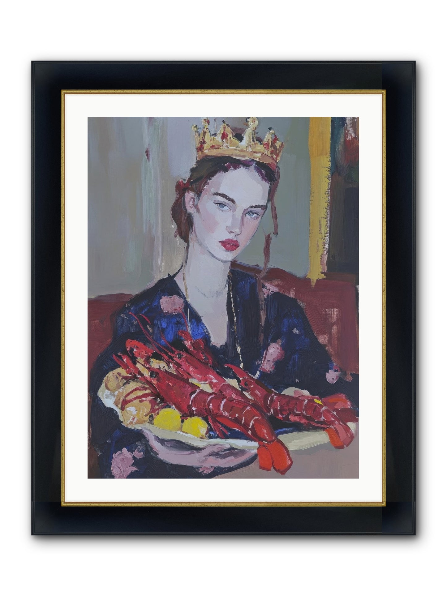 The Sovereign Supper Framed Print - Wide Black w/Gold 24x32