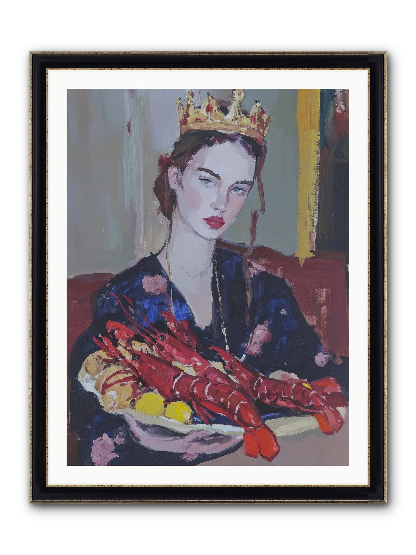 The Sovereign Supper Framed Print - Black & Gold 30x40