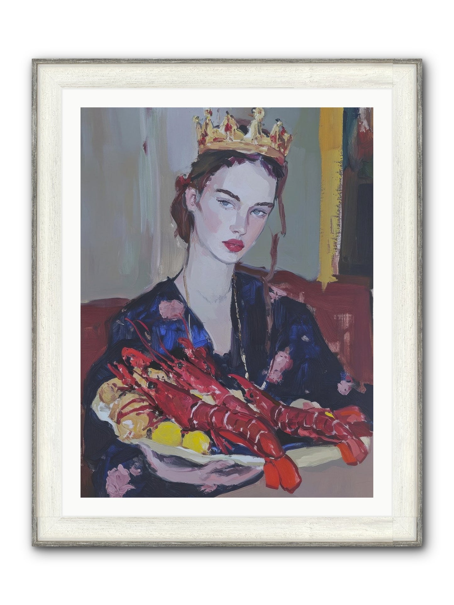 The Sovereign Supper Framed Print - Driftwood White 30x40