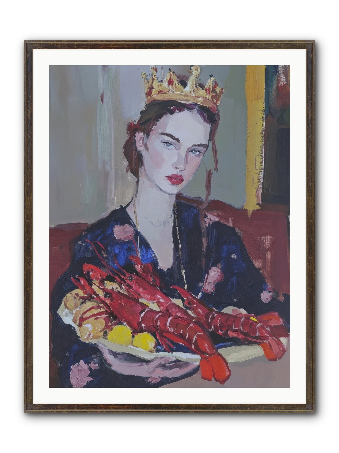 The Sovereign Supper Framed Print - Slimwoods Black/Gold 30x40