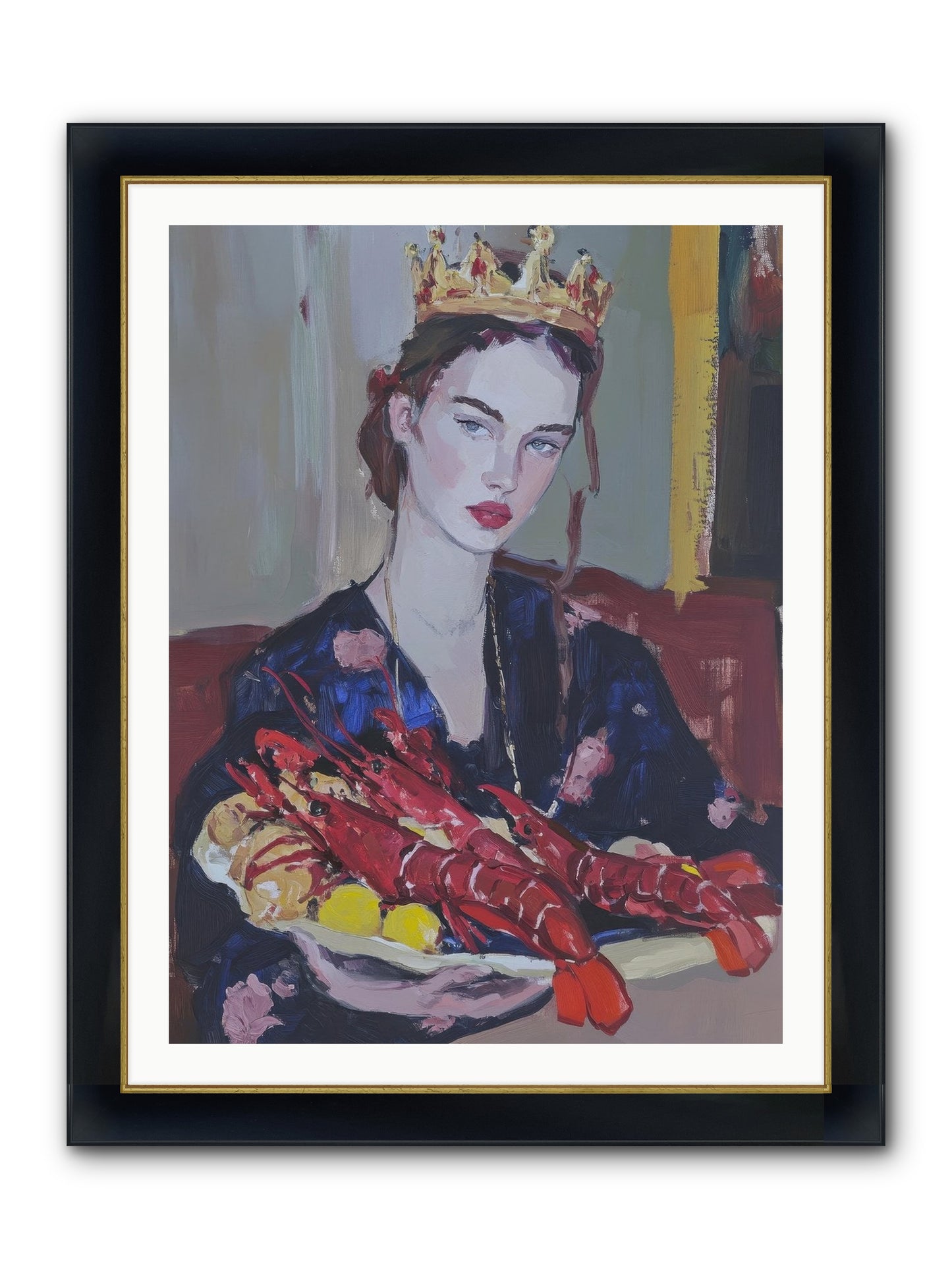 The Sovereign Supper Framed Print - Wide Black w/Gold 30x40
