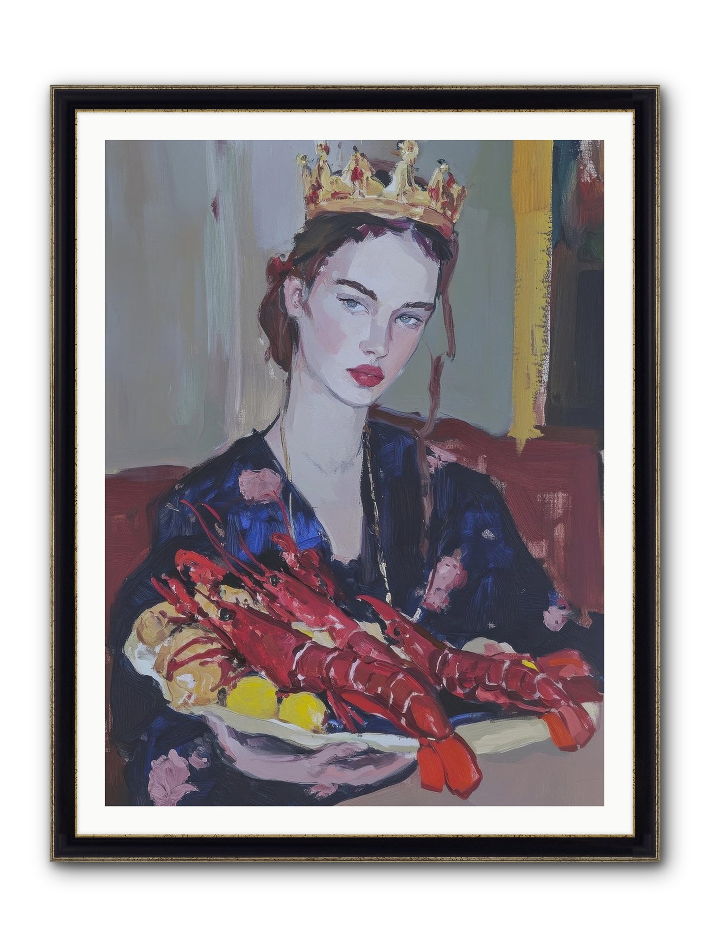 The Sovereign Supper Framed Print - Black & Gold 36x48