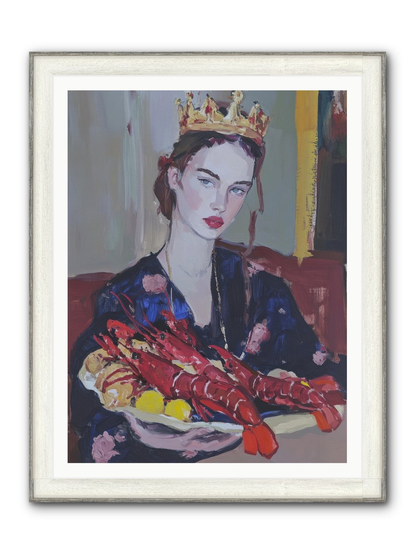 The Sovereign Supper Framed Print - Driftwood White 36x48